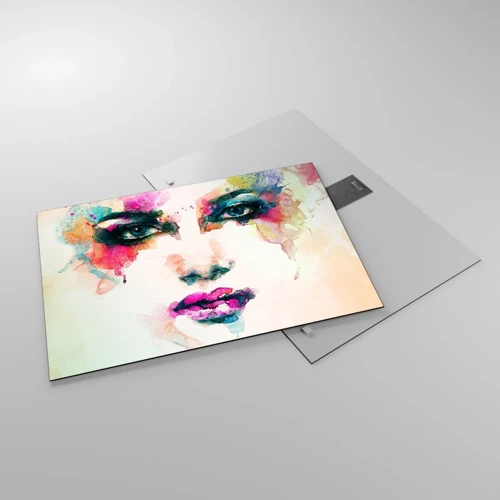 Glass picture - Portrait Painted by a Rainbow - 70x50 cm