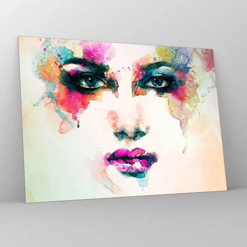 Glass picture - Portrait Painted by a Rainbow - 70x50 cm