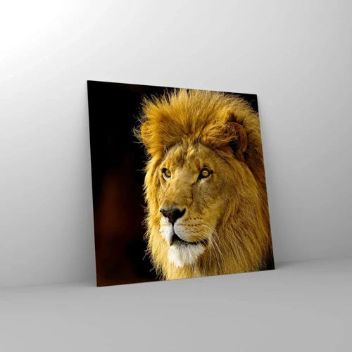 Glass picture - Portrait of a King - 50x50 cm