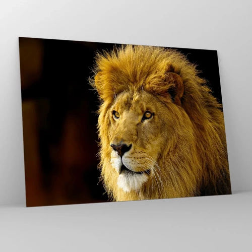 Glass picture - Portrait of a King - 70x50 cm