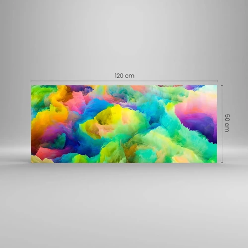 Glass picture - Rainbow Fluff - 120x50 cm