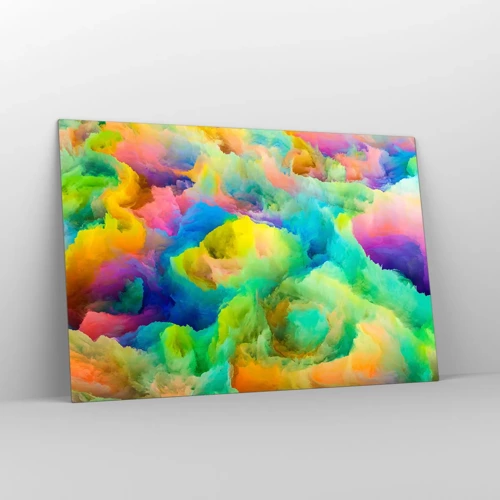 Glass picture - Rainbow Fluff - 120x80 cm