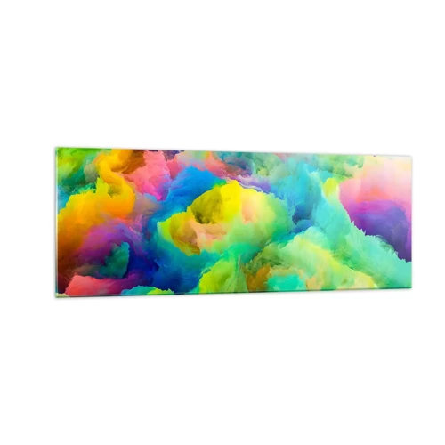 Glass picture - Rainbow Fluff - 140x50 cm