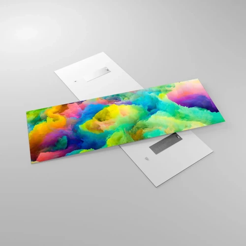 Glass picture - Rainbow Fluff - 140x50 cm