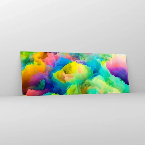Glass picture - Rainbow Fluff - 140x50 cm