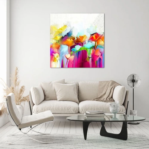 Glass picture - Rainbow Has Bloomed - 70x70 cm
