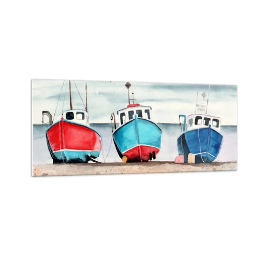 Glass picture - Ready for Fishing - 100x40 cm