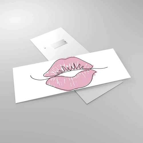 Glass picture - Ready for a Kiss? - 100x40 cm