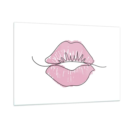 Glass picture - Ready for a Kiss? - 120x80 cm