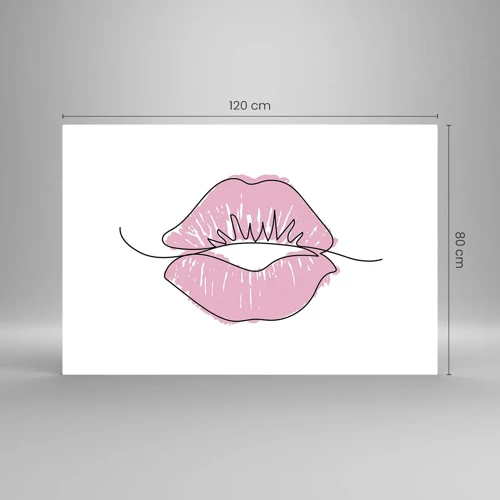 Glass picture - Ready for a Kiss? - 120x80 cm