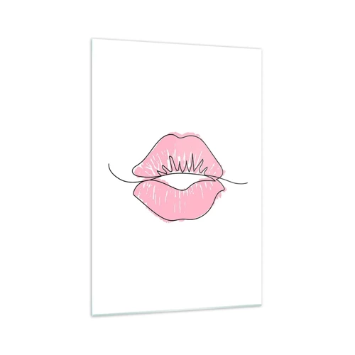 Glass picture - Ready for a Kiss? - 70x100 cm