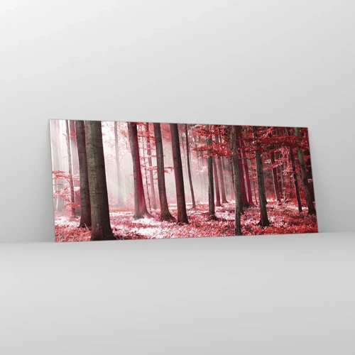 Glass picture - Red Equally Beautiful - 100x40 cm