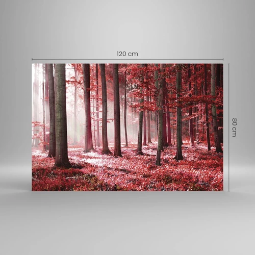 Glass picture - Red Equally Beautiful - 120x80 cm