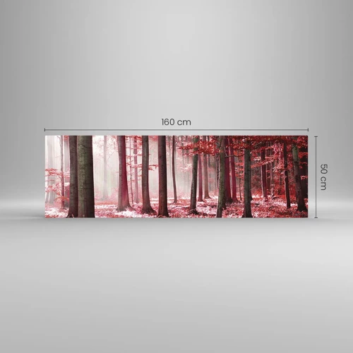 Glass picture - Red Equally Beautiful - 160x50 cm