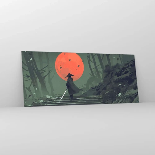 Glass picture - Red Moon Warrior - 120x50 cm