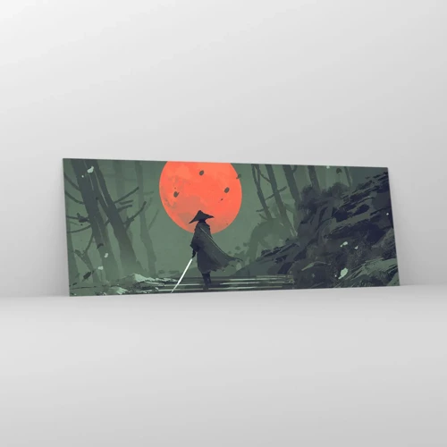 Glass picture - Red Moon Warrior - 140x50 cm