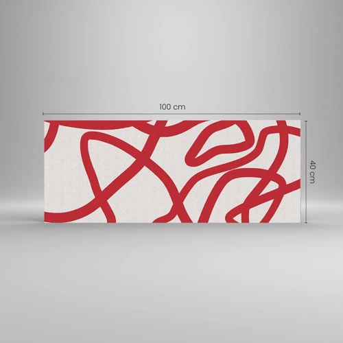 Glass picture - Red on White - 100x40 cm