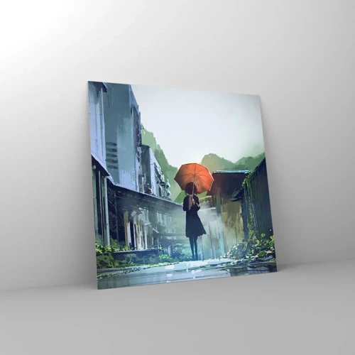 Glass picture - Refreshing Rain - 40x40 cm