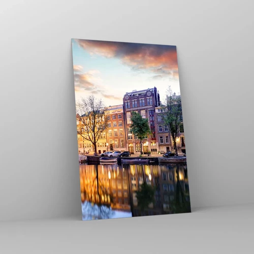 Glass picture - Reserved and Calm Dutch Beaty - 80x120 cm