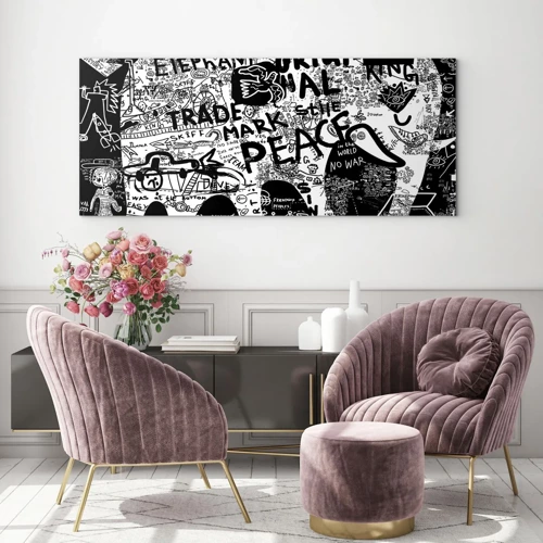 Glass picture - Rich World of the Street - 120x50 cm