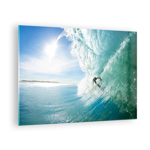 Glass picture - Riding the Wave - 70x50 cm