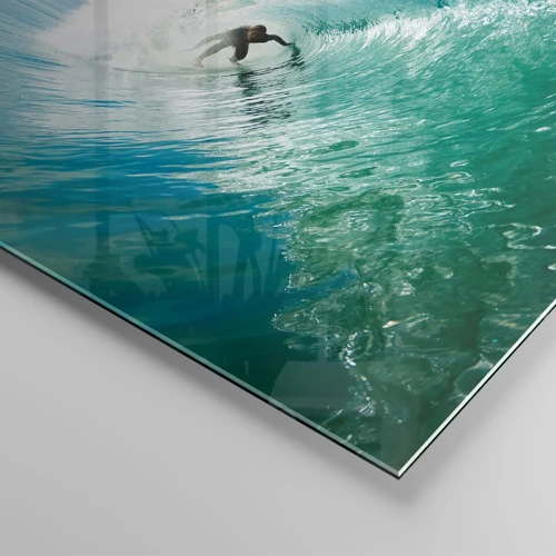 Glass picture - Riding the Wave - 70x70 cm