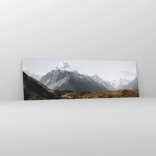 Glass picture - Road to the Heart of the Mountains - 160x50 cm