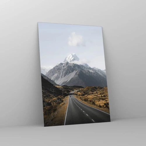 Glass picture - Road to the Heart of the Mountains - 50x70 cm