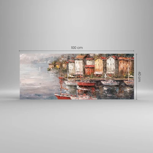 Glass picture - Romantic Marina - 100x40 cm