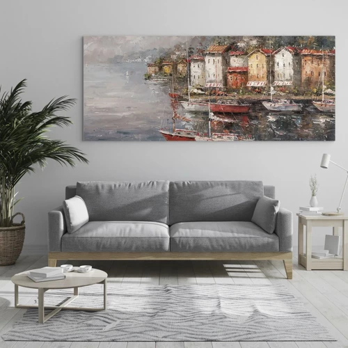 Glass picture - Romantic Marina - 100x40 cm