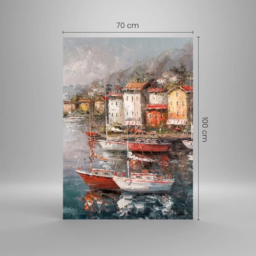 Glass picture - Romantic Marina - 70x100 cm