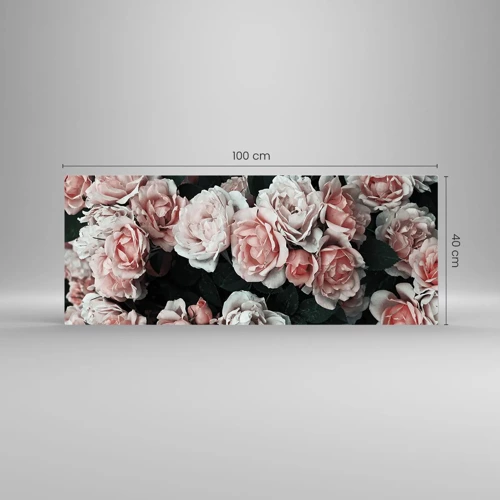 Glass picture - Rose Ensemble - 100x40 cm