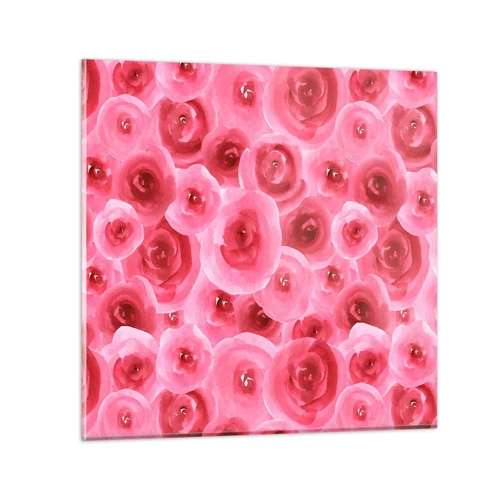 Glass picture - Roses at the Bottom and at the Top - 50x50 cm