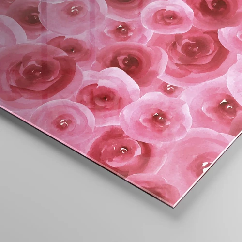 Glass picture - Roses at the Bottom and at the Top - 60x60 cm