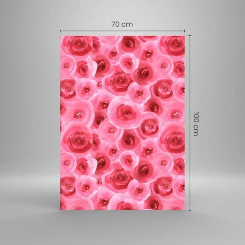 Glass picture - Roses at the Bottom and at the Top - 70x100 cm