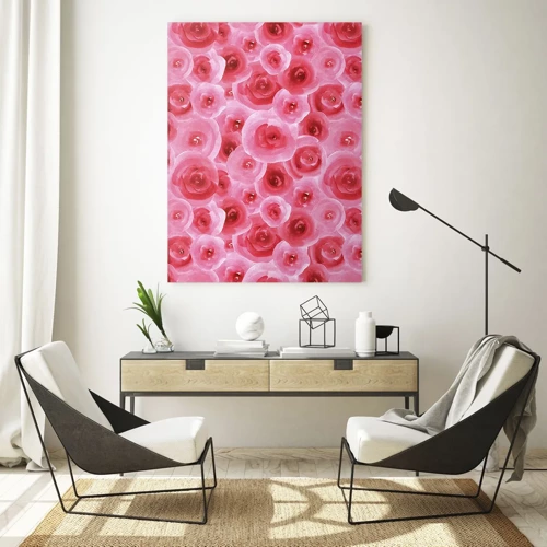Glass picture - Roses at the Bottom and at the Top - 80x120 cm