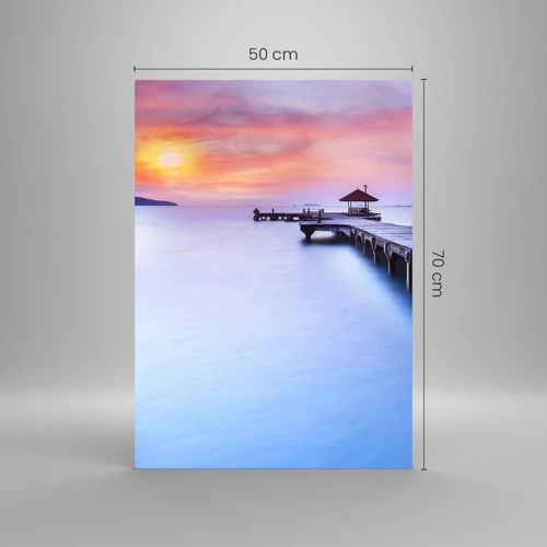 Glass picture - Sea of Calm to the Horizon - 50x70 cm