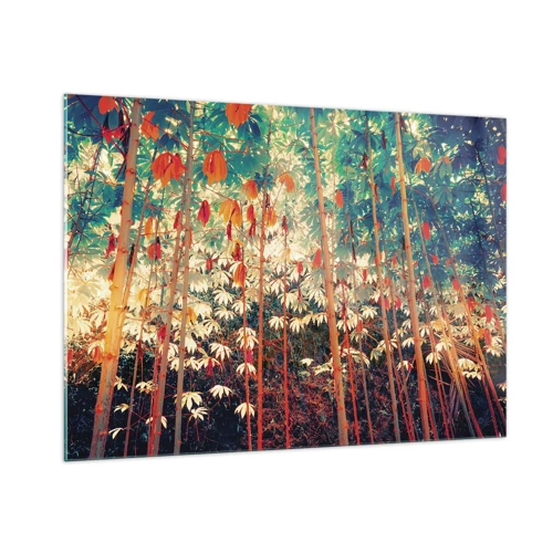 Glass picture - Secret Life of Leaves - 100x70 cm