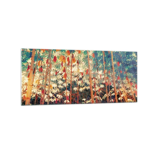 Glass picture - Secret Life of Leaves - 120x50 cm