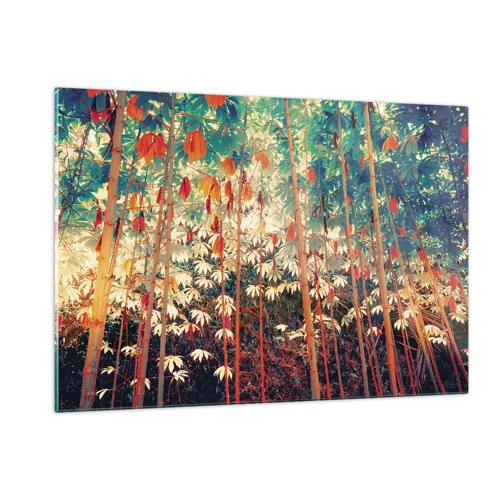 Glass picture - Secret Life of Leaves - 120x80 cm