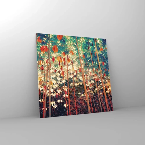 Glass picture - Secret Life of Leaves - 70x70 cm