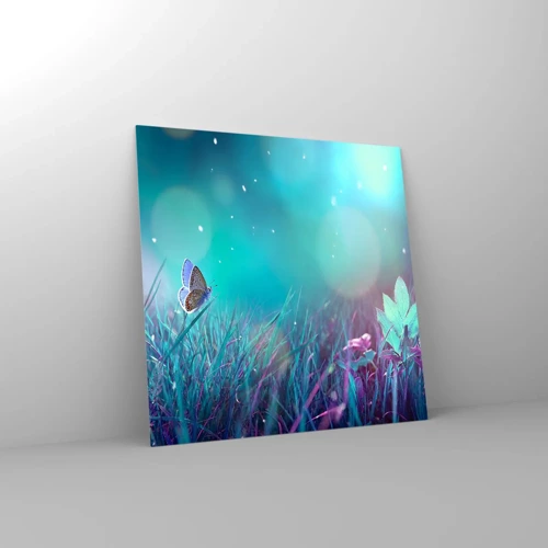 Glass picture - Secret Life of a Meadow - 30x30 cm