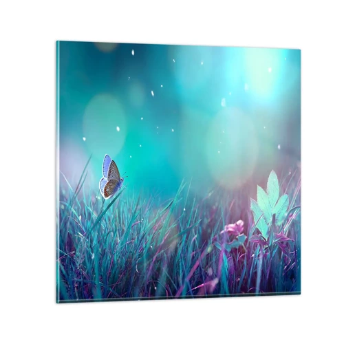 Glass picture - Secret Life of a Meadow - 40x40 cm