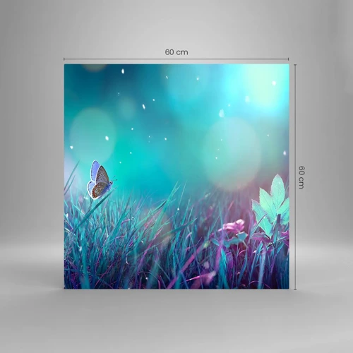 Glass picture - Secret Life of a Meadow - 60x60 cm