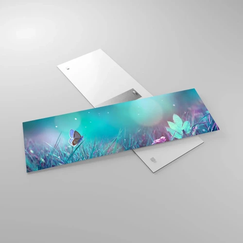 Glass picture - Secret Life of a Meadow - 90x30 cm