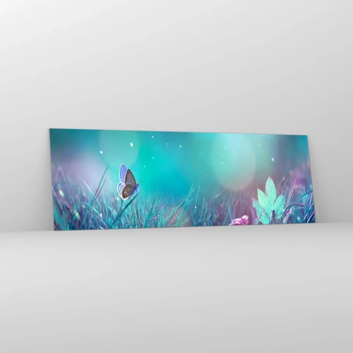 Glass picture - Secret Life of a Meadow - 90x30 cm