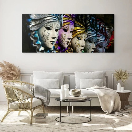 Glass picture - Secret in Gold and Silver - 100x40 cm