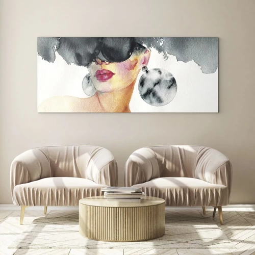 Glass picture - Secret of Elegance - 90x30 cm