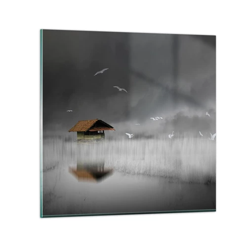 Glass picture - Shelter from the Rain - 30x30 cm