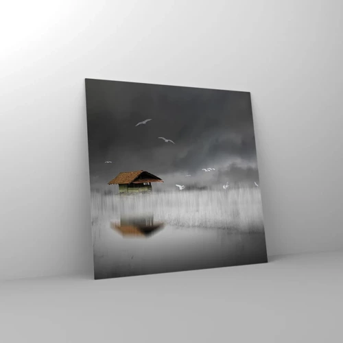 Glass picture - Shelter from the Rain - 70x70 cm